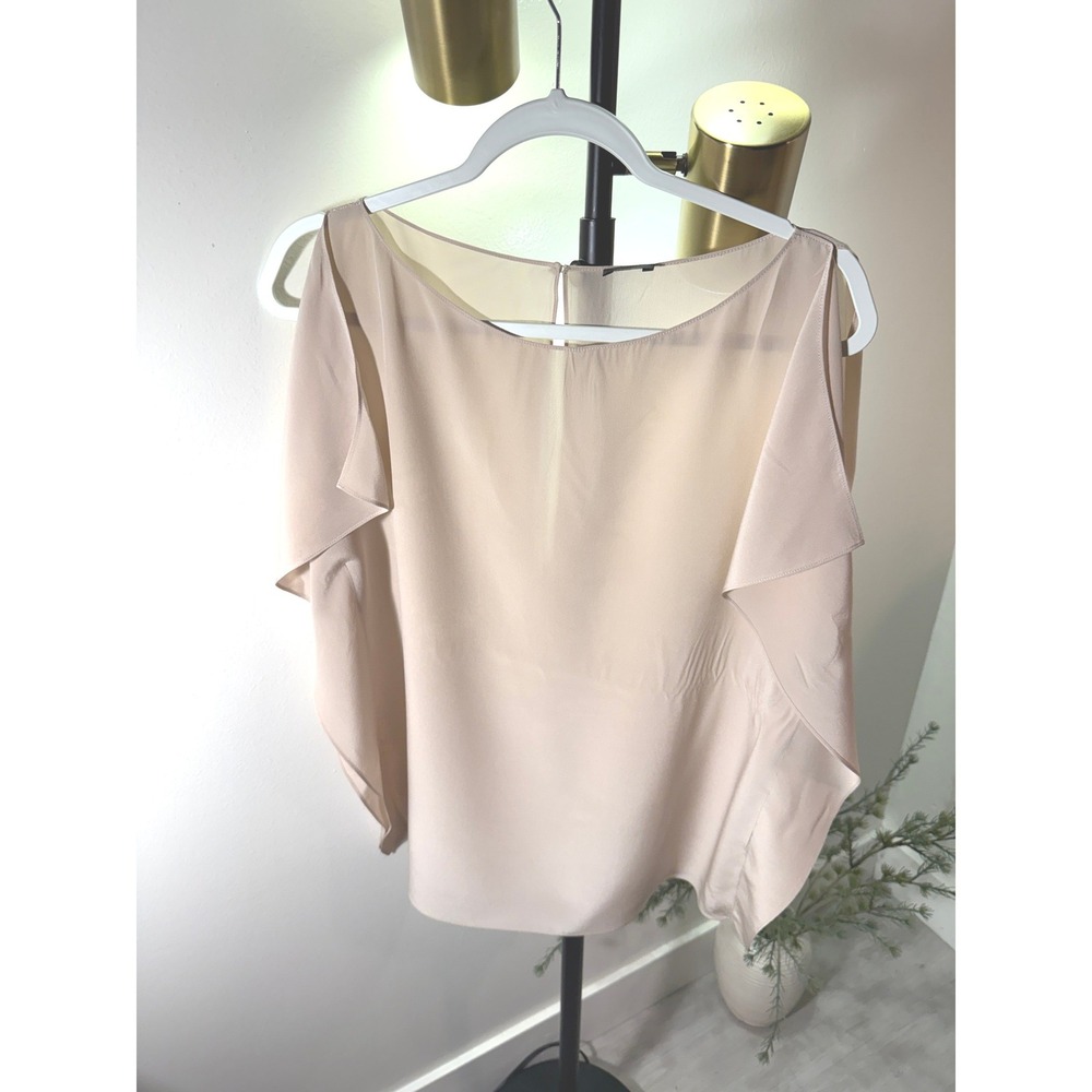 Joseph blouse luxe Stevie Silk Crepe blush pink elevated soft airy euc sm/med